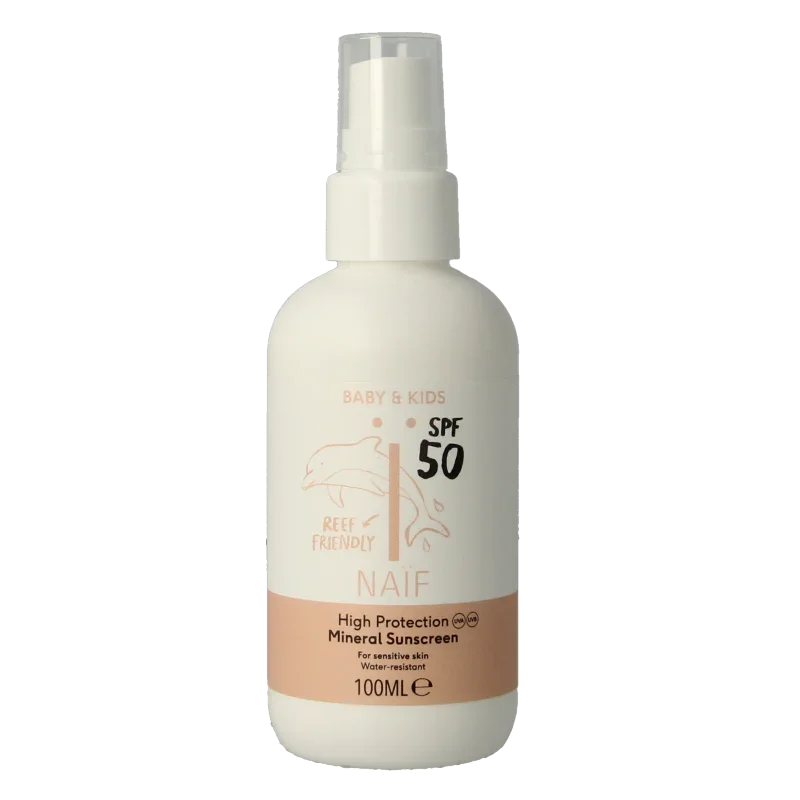 Naif Baby & kids zonnebrand spray SPF50 100 Milliliter