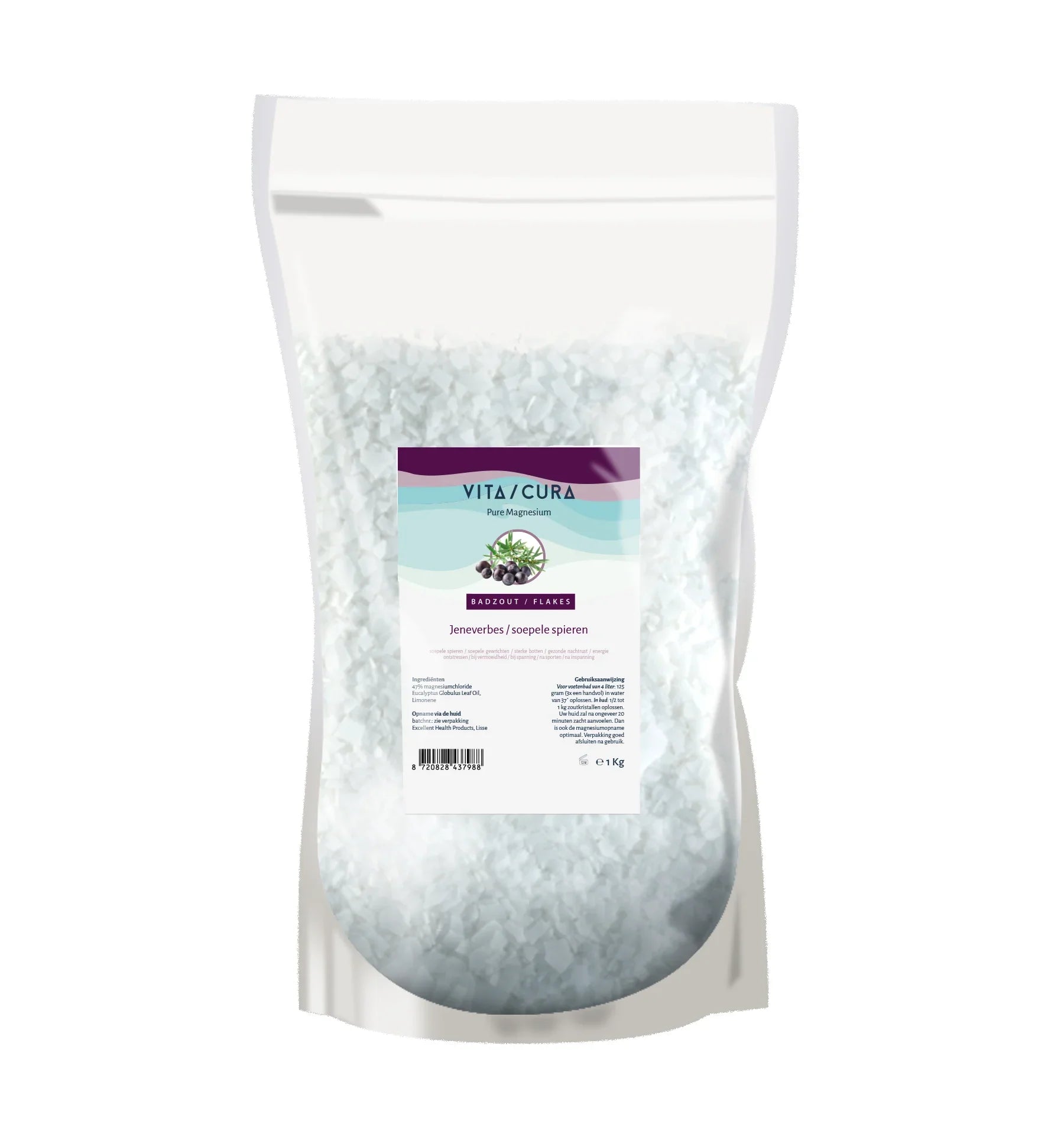 Vitacura Magnesium zout flakes jeneverbes 1 Kilogram