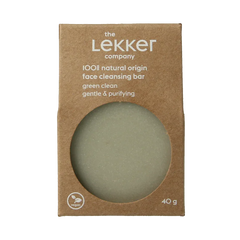 Lekker Company Face bar green clean 40 Gram