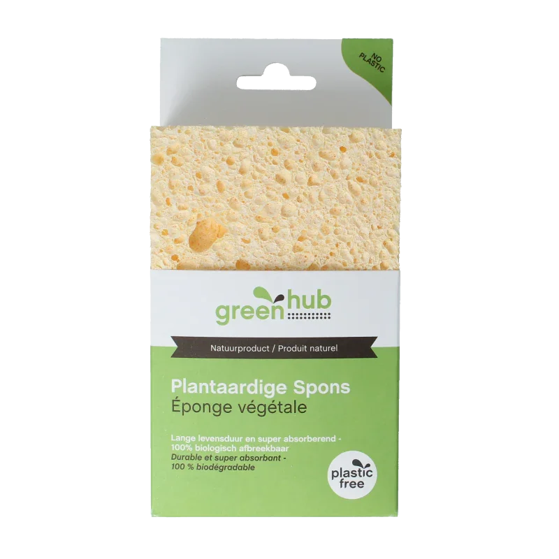 Greenhub Spons plantaardig 14x9x3,5cm 1 Stuks