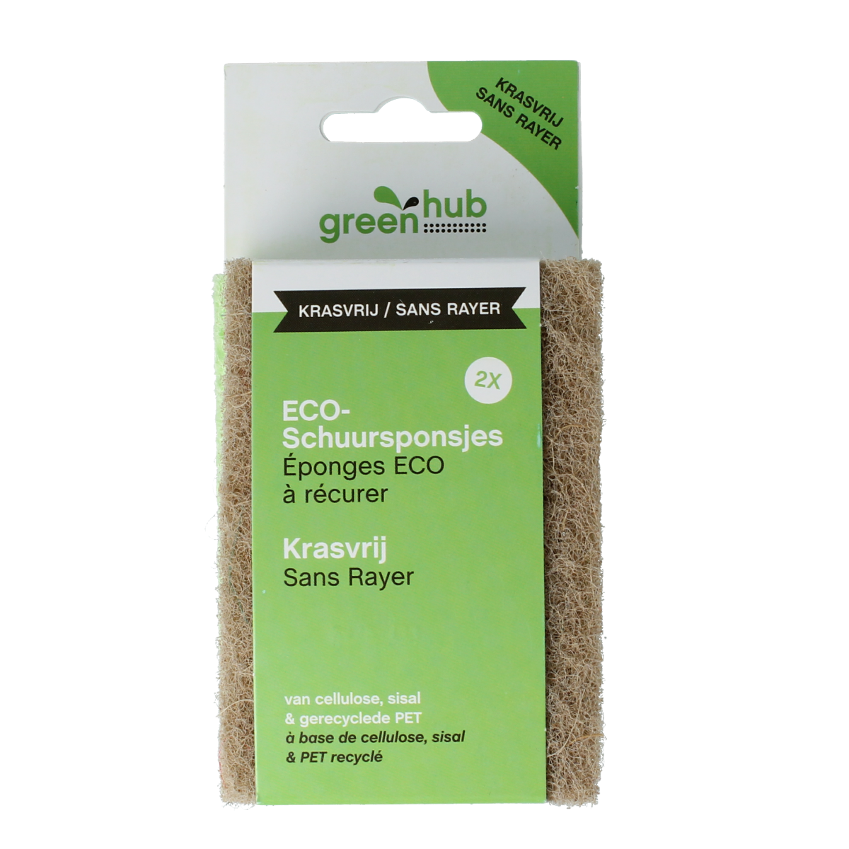 Greenhub Schuursponsjes eco krasvrij 2.00 Stuks
