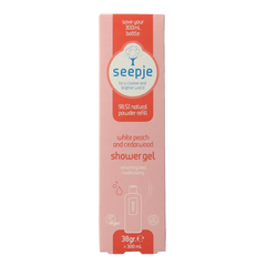 Seepje Showergel white peach and cedarwood navulling 38 Gram