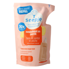 Seepje Wasverzachter sandelhout en perzik navulling 750 Milliliter