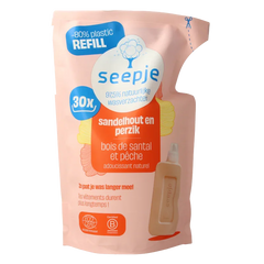 Seepje Wasverzachter sandelhout en perzik navulling 750 Milliliter