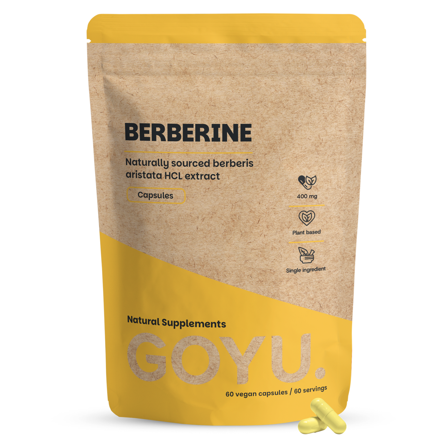 Goyu Berberine extract 400mg 60.00 Vegetarische capsules