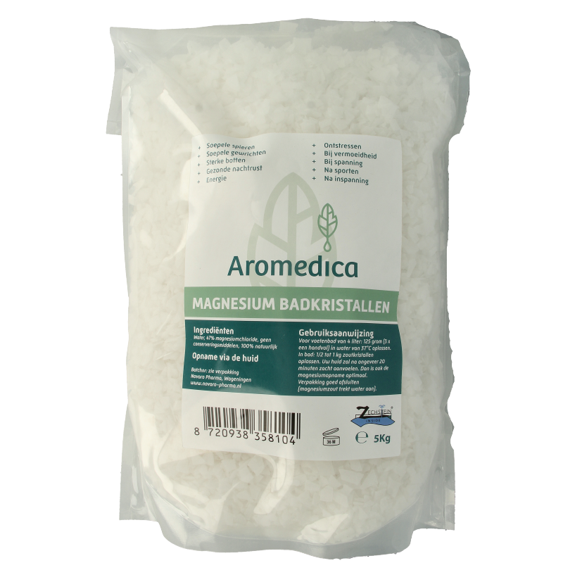 Aromedica Magnesium badkristallen 5.00 Kilogram