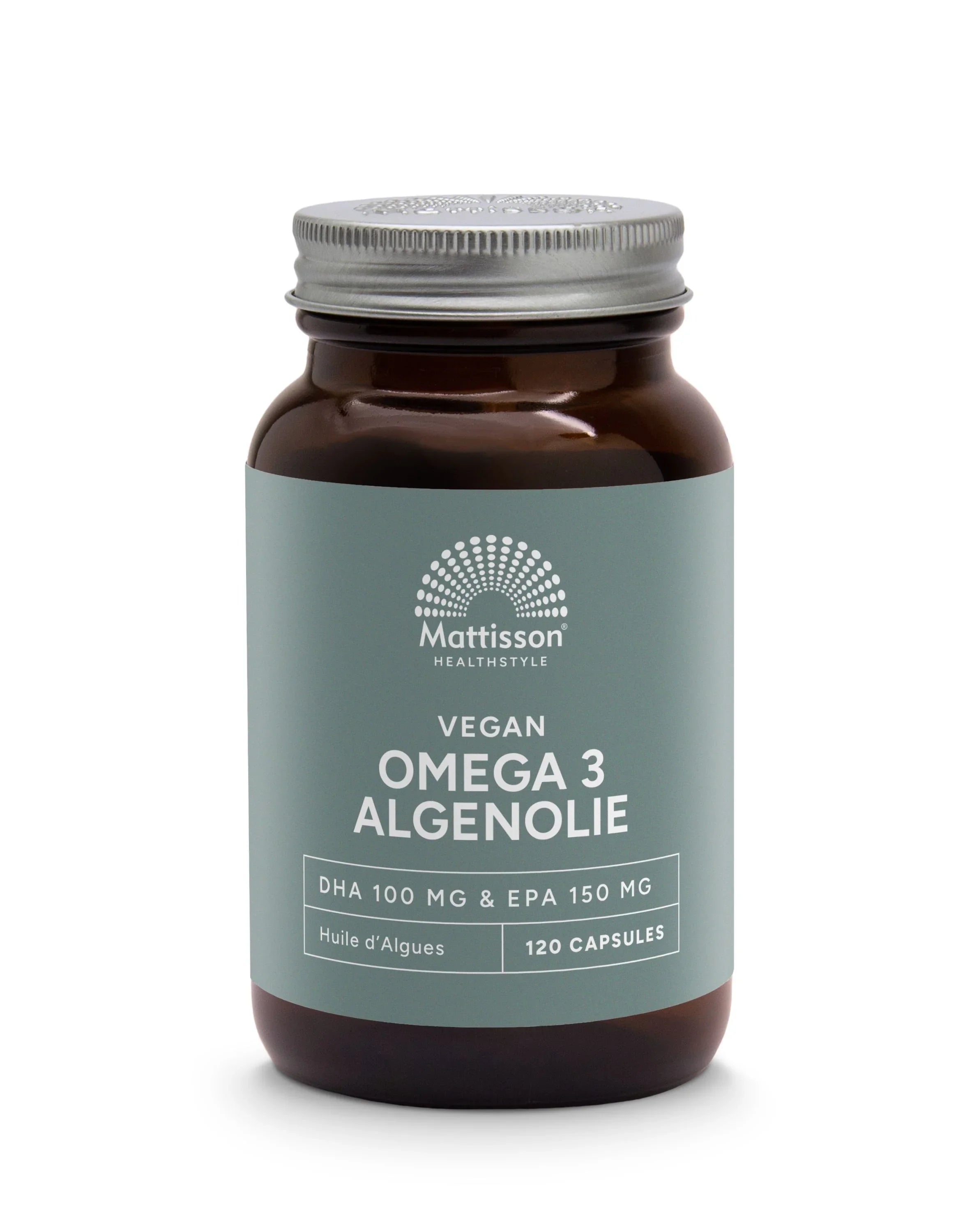 Mattisson Vegan omega 3 algenolie EPA 150mg&DHA 100mg 120 Capsules