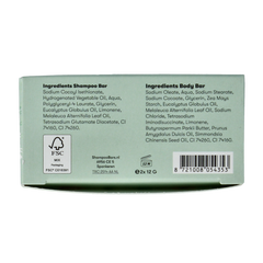 Shampoobars Mini shampoo & body bar eucalyptus & tea tree 20.00 Gram