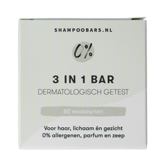 Shampoobars Bar 0% 3-in-1 neutraal 60.00 Gram