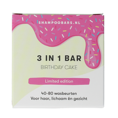 Shampoobars 3 in 1 bar birthday cake 60 Gram
