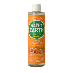 Happy Earth Pure showergel rose petitgrain 300.00 Milliliter