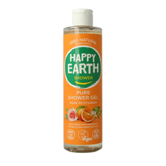 Happy Earth Pure showergel rose petitgrain 300 Milliliter