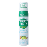 Happy Earth Deodorant bodyspray cedar lime 100 Milliliter