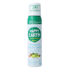 Happy Earth Deodorant bodyspray cedar lime 100 Milliliter
