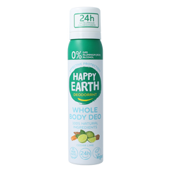 Happy Earth Deodorant bodyspray cedar lime 100.00 Milliliter