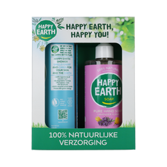 Happy Earth Giftset Cedar Lime Doucheg & Lavender Ylang Handz 1.00 Stuks