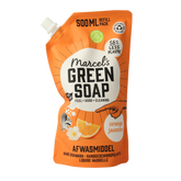 Marcel's Green Soap Afwasmiddel sinaasappel & jasmijn navulling 500 Milliliter