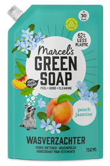 Marcel's Green Soap Wasverzachter perzik & jasmijn navulling 750.00 Milliliter