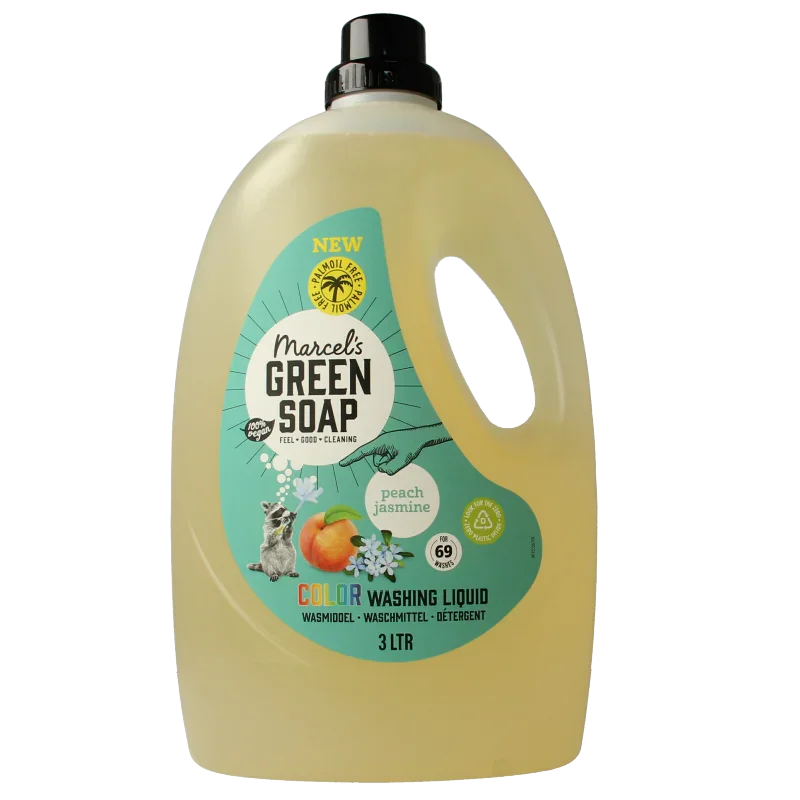 Marcel's Green Soap Wasmiddel kleur perzik & jasmijn 3 Liter