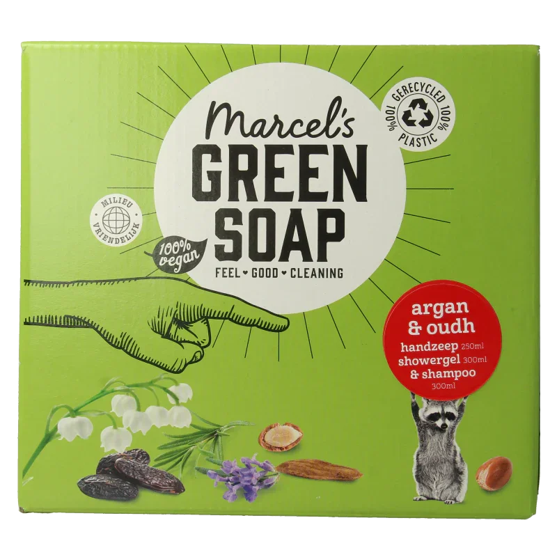 Marcel's Green Soap Giftbox argan & oudh 1 Stuks