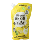 Marcel's Green Soap Afwasmiddel lemon & bergamot navulling 500 Milliliter