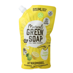 Marcel's Green Soap Afwasmiddel lemon & bergamot navulling 500 Milliliter