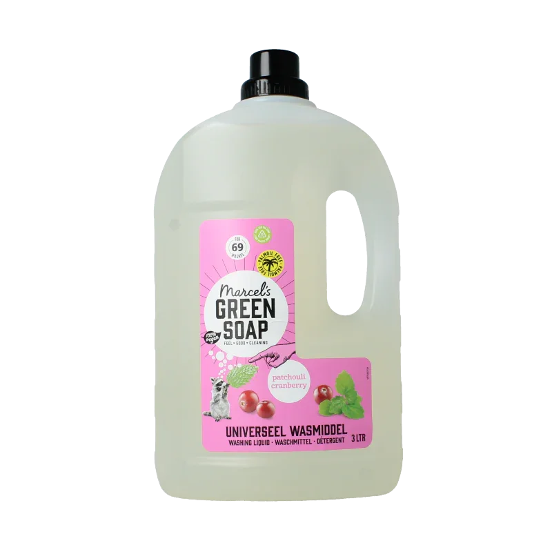 Marcel's Green Soap Wasmiddel universeel patchouli & cranberry 3.00 Liter