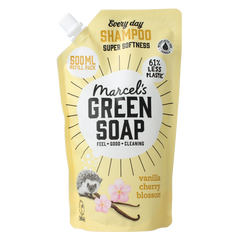 Marcel's Green Soap Shampoo vanille & kersenbloesem navulling 500.00 Milliliter