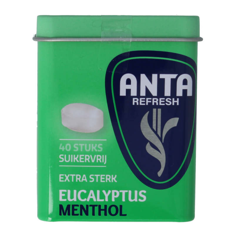 Anta Refresh eucalyptus menthol extra sterk suikervrij 72 Gram