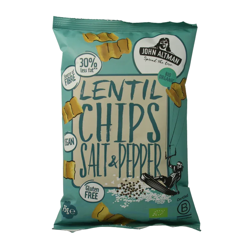 John Altman Linzen chips salt & pepper bio 75 Gram