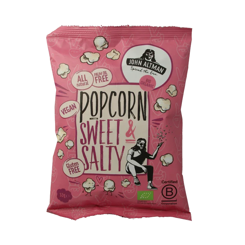 John Altman Popcorn sweet & salty bio 32 Gram