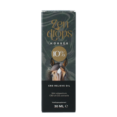 Zendrops CBD olie paarden 10% hennepzaadolie 30 Milliliter