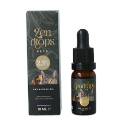 Zendrops CBD olie huisdieren 2.5% hond en kat 10 Milliliter