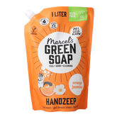 Marcel's Green Soap Handzeep sinaasappel & jasmijn navulling 1000 Milliliter
