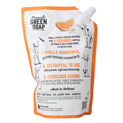 Marcel's Green Soap Handzeep sinaasappel & jasmijn navulling 1000.00 Milliliter