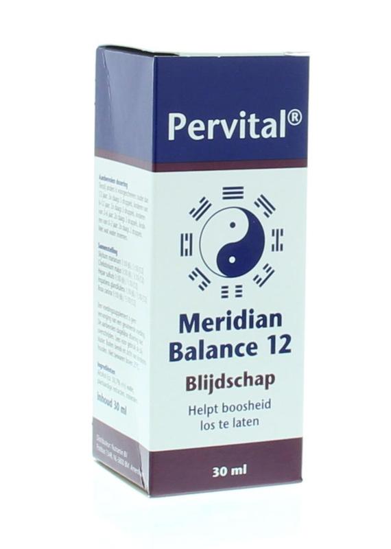 Pervital Meridian balance 12 blijdschap 30.00 Milliliter
