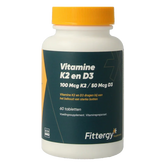 Fittergy K2 (100mcg) en D3 (50mcg) 60 Tabletten