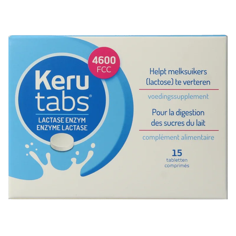 Kerutabs Lactase enzym 4600 FCC 15 Tabletten