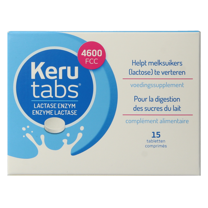 Kerutabs Lactase enzym 4600 FCC 15 Tabletten