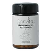 Darvita D3 & K2 3000 IU MCT-poeder (kokos) 60 Vegetarische capsules