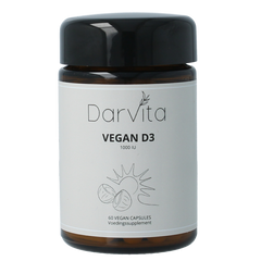 Darvita D3 1000 IU MCT-poeder (kokos) 60 Vegetarische capsules