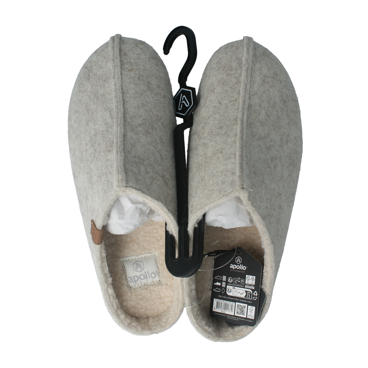 Apollo Zweedse slof beige 39/40 dames 1.00 Paar