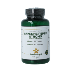 Liever Gezond Cayenne peper strong hartenjager 90.00 Vegetarische capsules