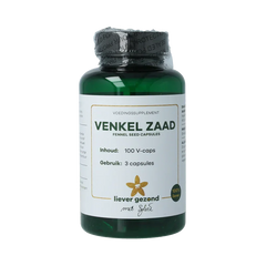 Liever Gezond Venkel zaad capsules fennel seed 100 Vegetarische capsules