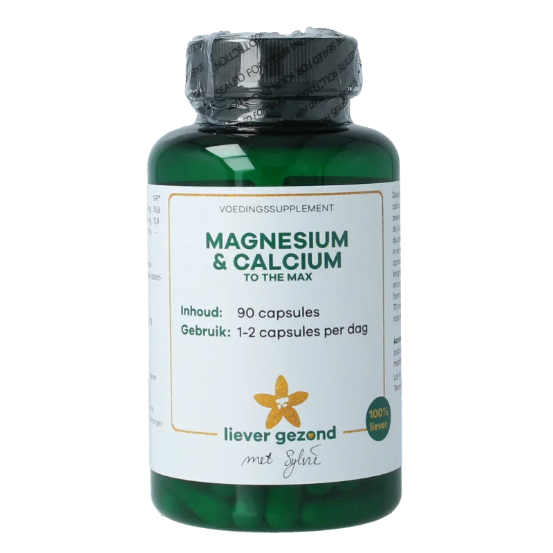 Liever Gezond Magne cal max magnesium en calcium to the max 90 Vegetarische capsules
