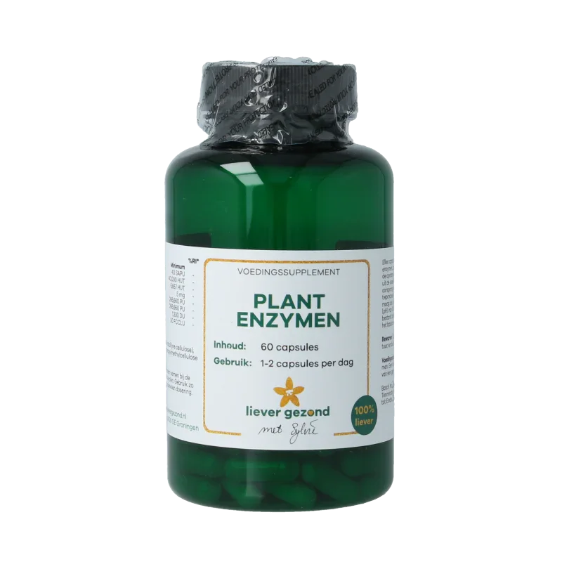 Liever Gezond Plant enzymen 60 Vegetarische capsules