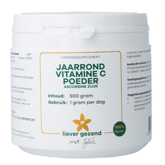 Liever Gezond Vitamine C poeder zuur jaarrond 500 Gram