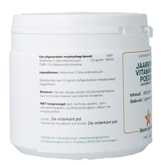Liever Gezond Vitamine C poeder zuur jaarrond 500 Gram