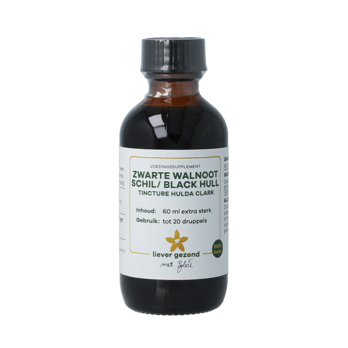 Liever Gezond Zwarte walnootschil tinctuur clark 60.00 Milliliter
