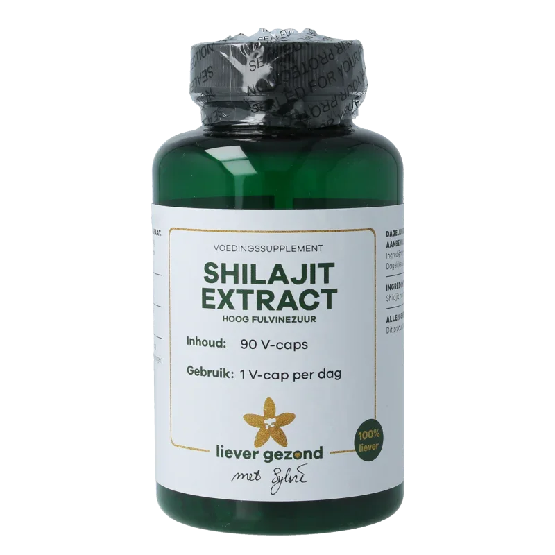Liever Gezond Shilajit extract hoog fulvine zuur 90 Vegetarische capsules